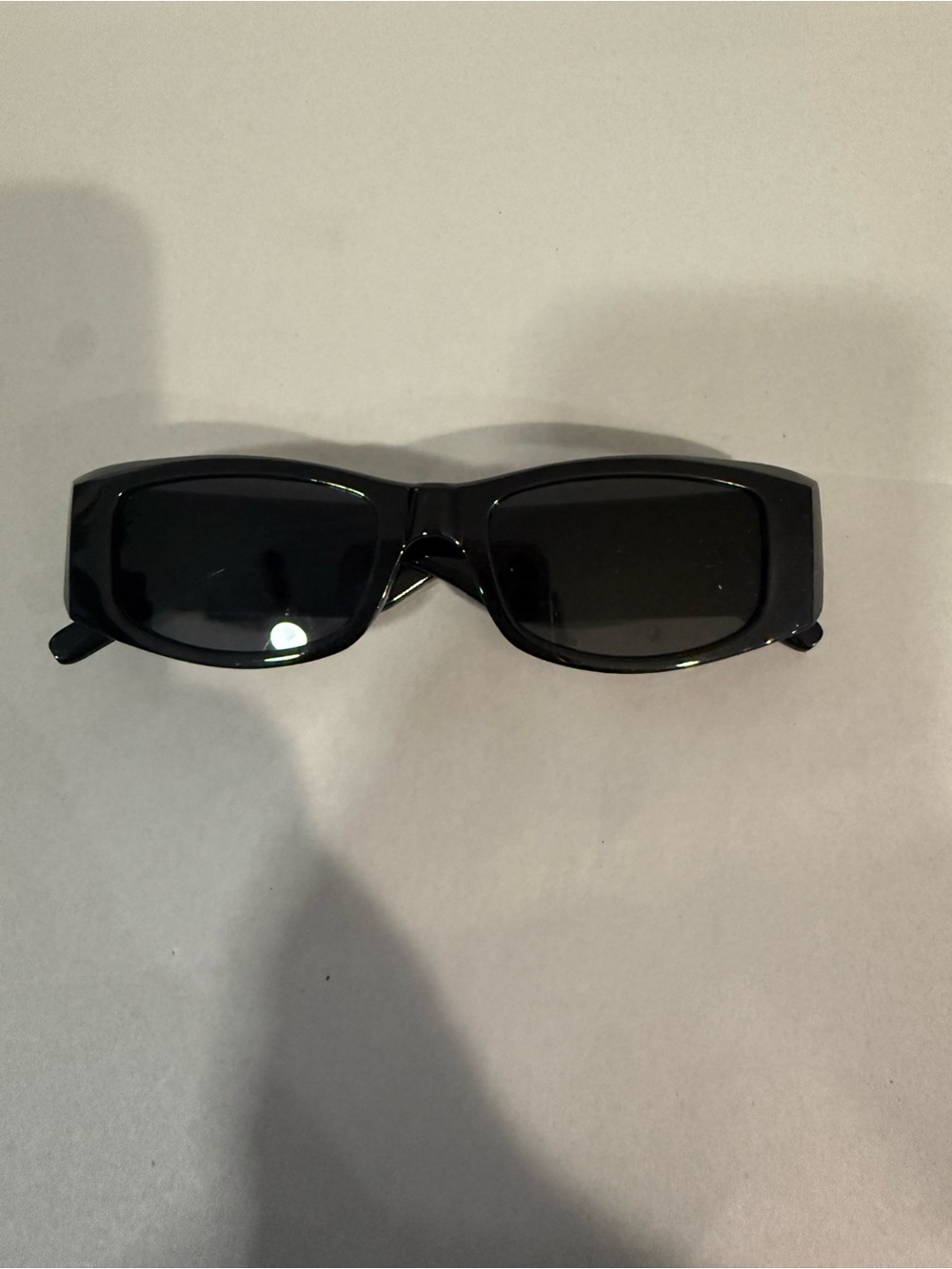 Palm Angels Rectangular Black Sunglasses Unisex Pre-owned.